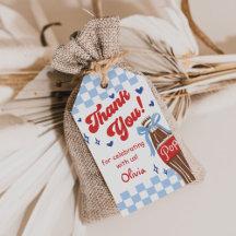 Blue Bow She's Ready to Pop Baby Shower