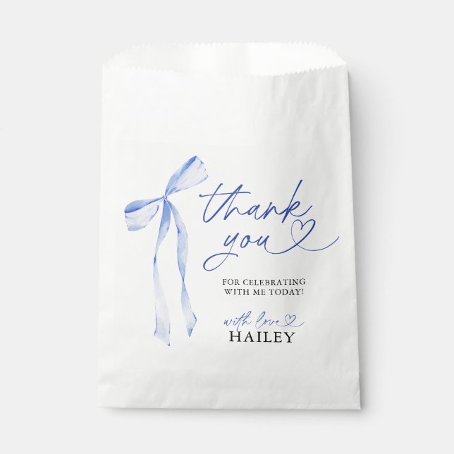 Blue Bow Sie bindet das Brautparty des Knotens Geschenktütchen (Vorderseite)