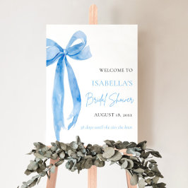 Blue Bow Sie bindet das Brautparty des Knotens Poster