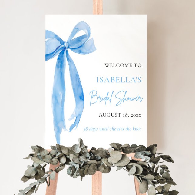 Blue Bow Sie bindet das Brautparty des Knotens Poster (Von Creator hochgeladen)