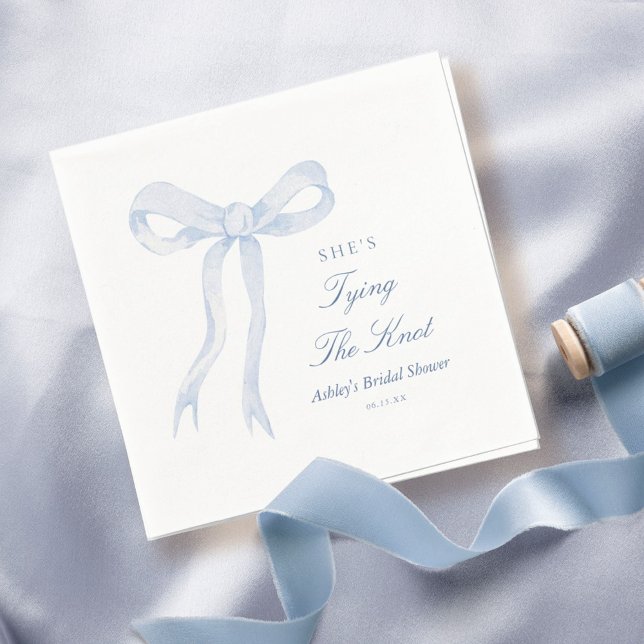 Blue Bow Sie bindet das Brautparty des Knotens Serviette (Von Creator hochgeladen)