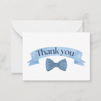 Blue Bow Tie Thank You Card Mitteilungskarte
