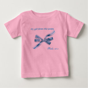 Blue Bow Tutu Bodysuit Baby T-shirt