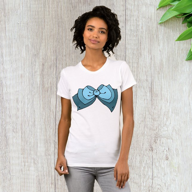 Blue Bow Womens T - Shirt (Von Creator hochgeladen)