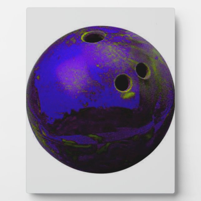Blue Bowling Ball individualisieren Fotoplatte (Vorderseite)