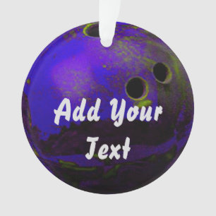 Blue Bowling Ball individuell anpassen Ornament