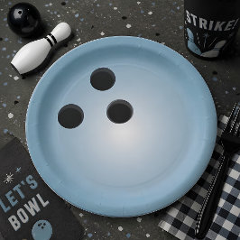 Blue Bowling Ball Pappteller