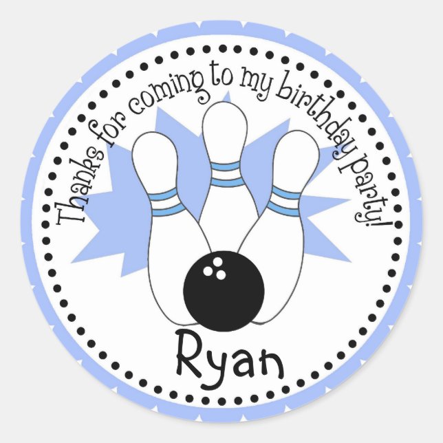 Blue Bowling Ball Stickers (Vorderseite)