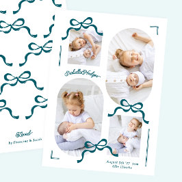 Blue Bows Collage 4 Foto Fotos Foto Baby Ankündigung