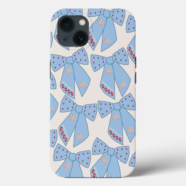 Blue Bows Coquette Case-Mate iPhone Hülle (Rückseite)