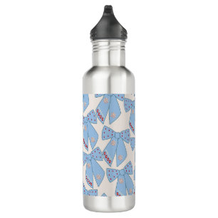 Blue Bows Coquette Edelstahlflasche