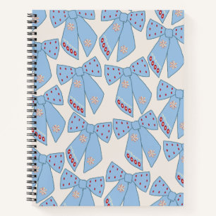 Blue Bows Coquette Notizbuch