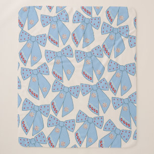 Blue Bows Coquette Sherpadecke