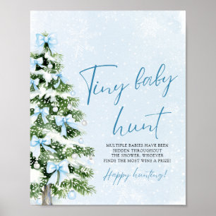 Blue Bows Weihnachtsbaum Tiny Baby Suchspiel Poster