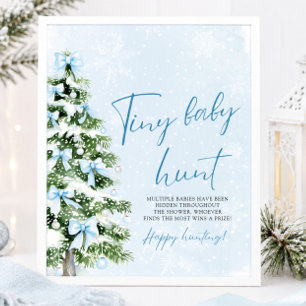 Blue Bows Weihnachtsbaum Tiny Baby Suchspiel Poster