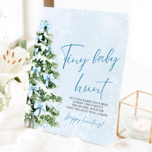 Blue Bows Weihnachtsbaum Tiny Baby Suchspiel Sockelschild