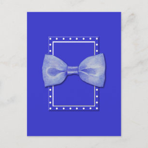 Blue Bowtie Blue Postcard Postkarte