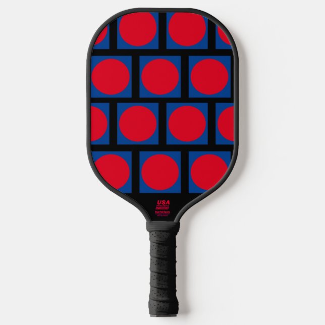 Blue Box, Red Dot Pickleball Schläger (Vorderseite)