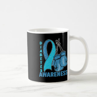 Blue Boxing Gloves Ribbon Diabetes Bewusstsein 1 Kaffeetasse