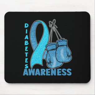 Blue Boxing Gloves Ribbon Diabetes Bewusstsein 1 Mousepad