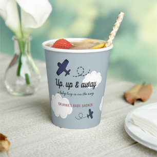 Blue Boy Baby Dusche auf dem Blue Boy Airplane Pappbecher