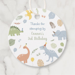 Blue Boy Boho Dinosaur Geburtstag Geschenkanhänger