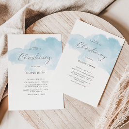 Blue Boy Christening Einladung. Erste Heilige Komm Einladung