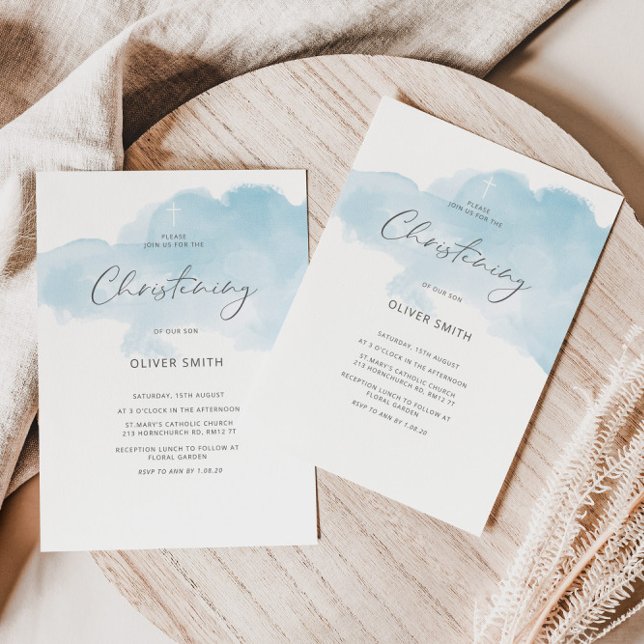 Blue Boy Christening Einladung. Erste Heilige Komm Einladung (Von Creator hochgeladen)