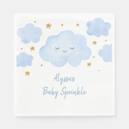 Blue Boy Cloud Stars Baby Sprinkle Serviette