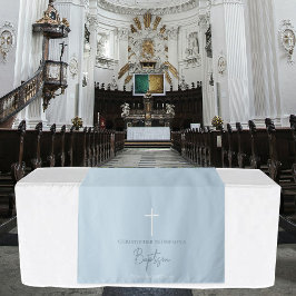 Blue Boy Cross Christening Taufen Tischläufer Wandteppich