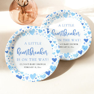 Blue Boy Little Heartbreaker Valentine Baby Showro Pappteller