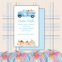 Blue Boy Little Pumpkin Diaper Raffle Ticket