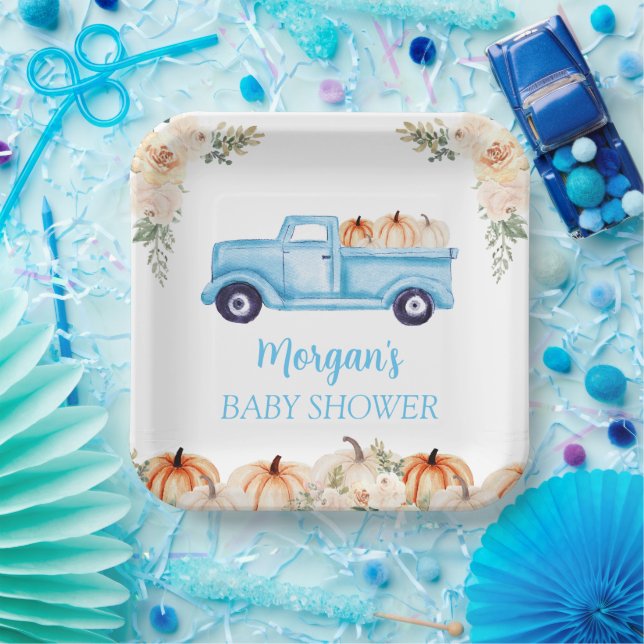 Blue Boy Little Pumpkin Niedlich Baby Dusche Pappteller (Party)