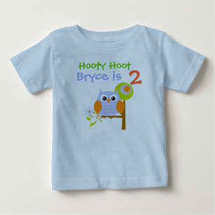Blue Boy Owl Personalisierter GeburtstagsT - Shirt