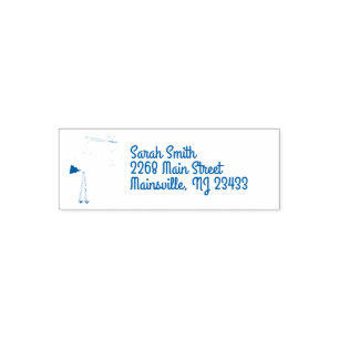 Blue Boy Stork Baby Dusche Permastempel