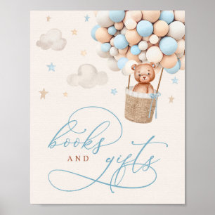 Blue Boy Teddy Bear Babydusche Bücher & Geschenke Poster