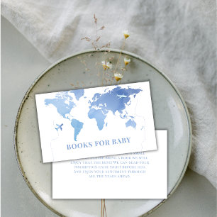 Blue Boy World Map Reisebücher für Babydusche Begleitkarte