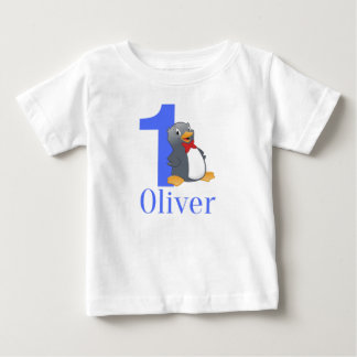 Blue Boys 1. Geburtstag - Oliver Birthday Baby T-shirt