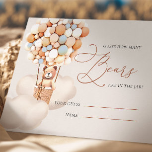 Blue Boys raten wie viele Bären Balloons Tickets Begleitkarte