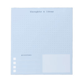 Blue Brain Dump Notepad, Retro Writer aesthetic Notizblock