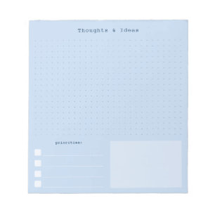 Blue Brain Dump Notizblock, Retro-Schreiber-Ästhet Notizblock