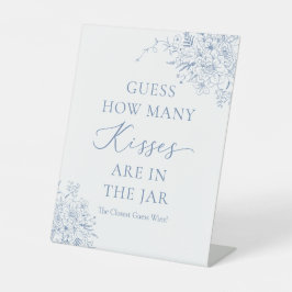 Blue Brautparty schätzt wie viele Kisses Sockelschild