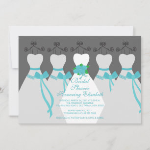 Blue Bride Bridesmaids Bridal Dusche Einladung