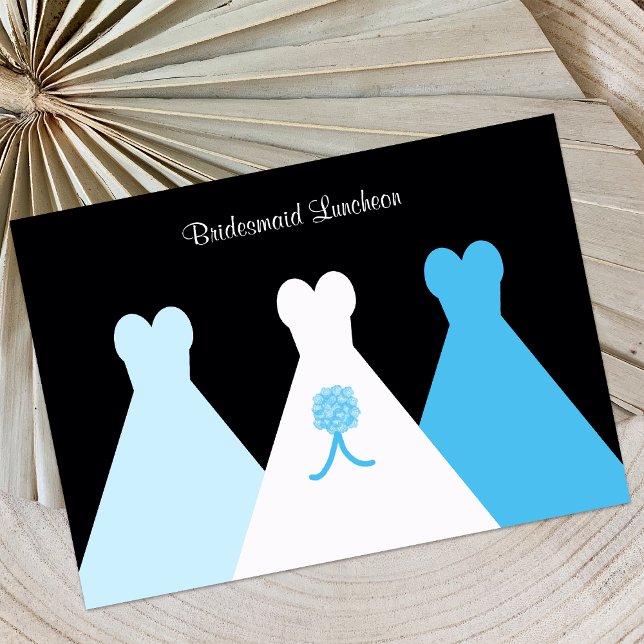 Blue Bridesmaid Luncheon oder Brunch Einladung (Von Creator hochgeladen)