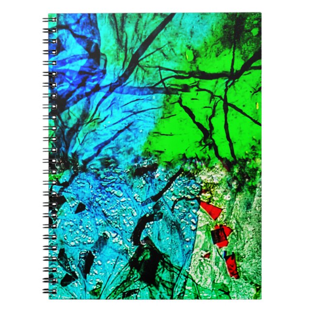 Blue bright abstract Spiral Photo Notebook,Delight Notizblock (Vorderseite)