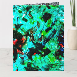 Blue bright Folded Greeting Card,blue abstractness Karte