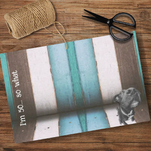Blue Brown Funny 50. Hund Nah up Tissue Seidenpapier