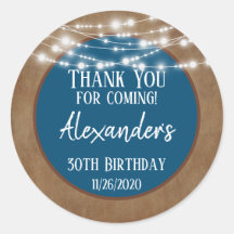 Blue Brown Lights Vielen Dank Geburtstag Gefallen