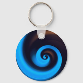 Blue Brown Spirale Niedlich Cool Moderne Abstrakte Schlüsselanhänger
