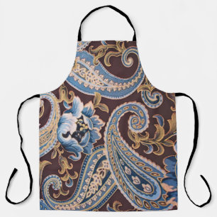 Blue Brown Vintag Paisley New Schürze